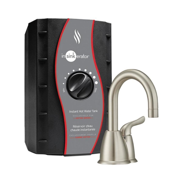 In-Sink-Erator Invite Single-Handle Instant Hot Water Dispenser Faucet with Hot Water Tank in Satin Nickel IN297310 - main